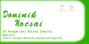 dominik mocsai business card